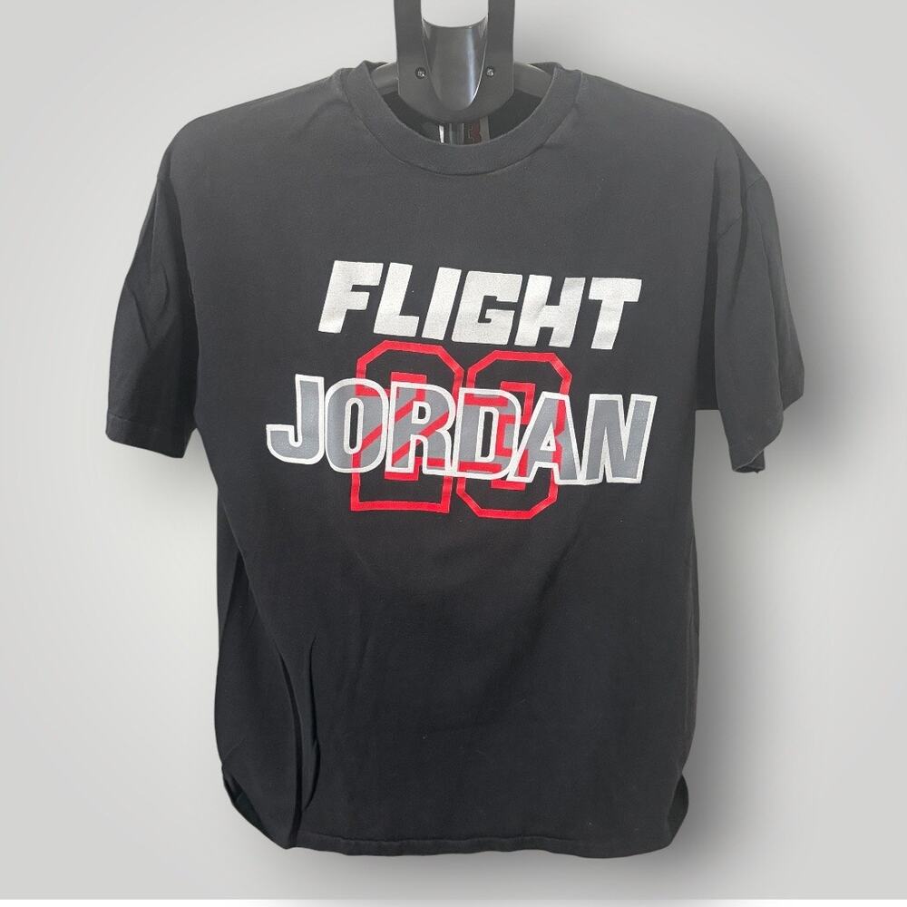 Vintage 90s Michael Jordan Flight 23 T-Shirt Mens XL Single Stitch Black USA